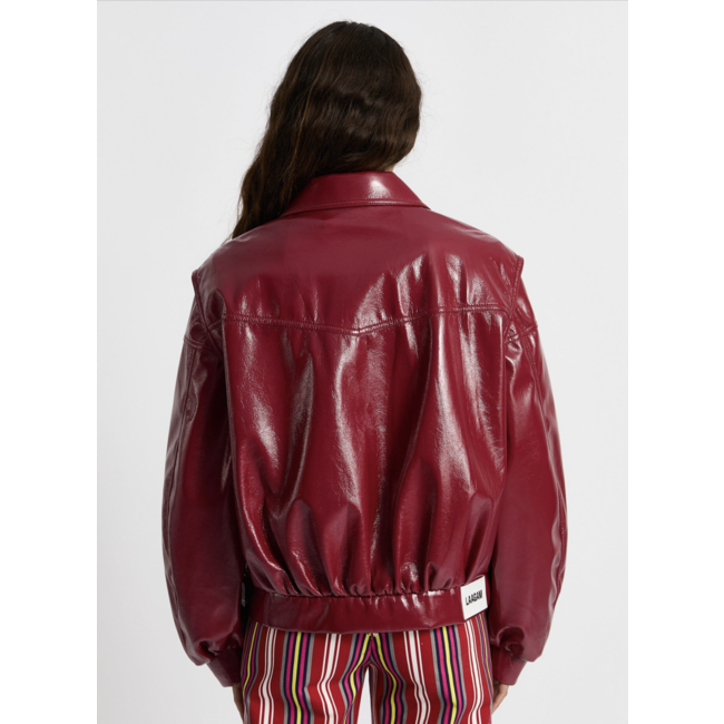 Laagam Cupido Faux Leather Jacket Red