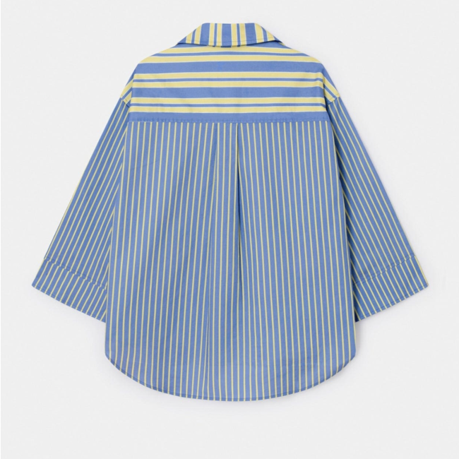 Laagam Caos Poplin Shirt Blue / Yellow