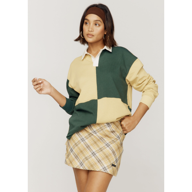 House of Sunny Panelled Power Logo Button Up Multi