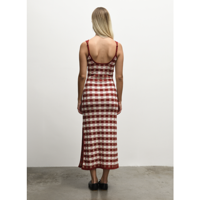 House of Sunny Picnic Hockney Dress Red Check