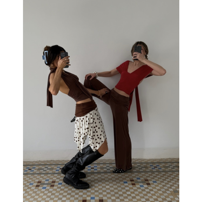 Susmie's Nina Dots Skirt Brown