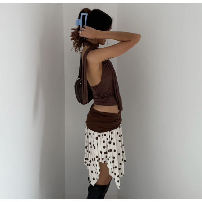 Susmie's Nina Dots Skirt Brown