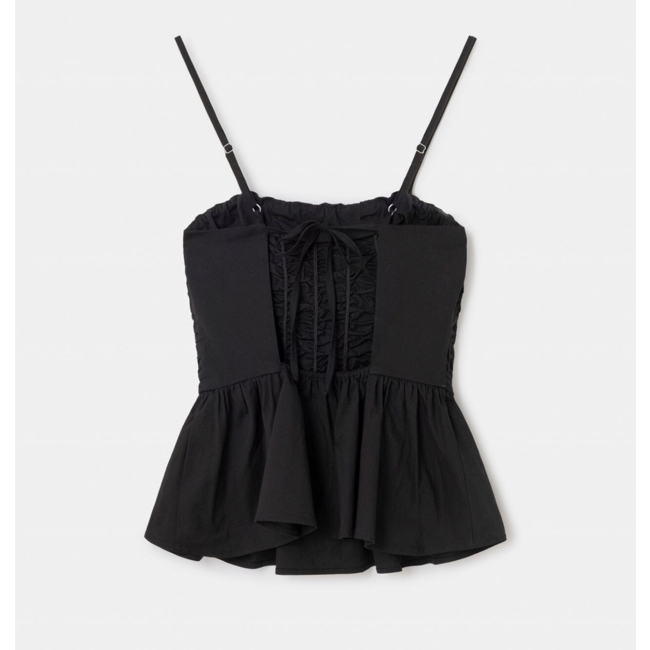 Laagam Matilda Rushed Top Black