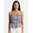 Laagam Susan Striped Rushed Top