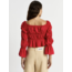 Laagam Sadie Linen Blouse Red