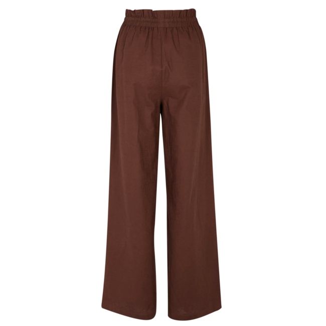Cotton Linen Demi Trouser Brown