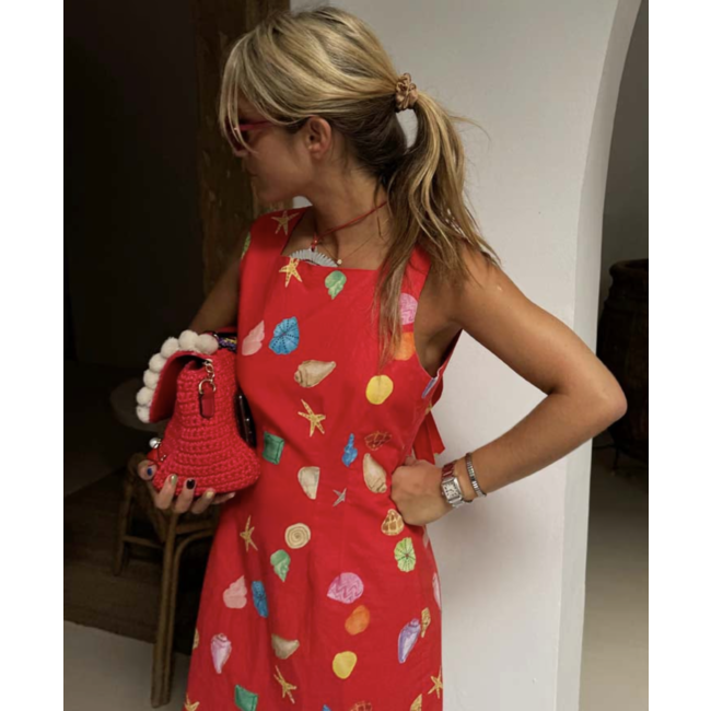 Never Fully Dressed Shell Ioana Mini Dress Red