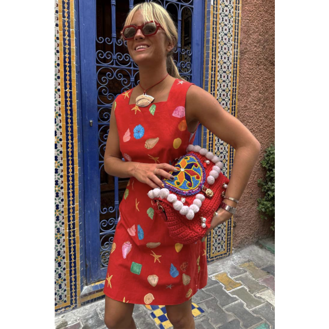 Never Fully Dressed Shell Ioana Mini Dress Red