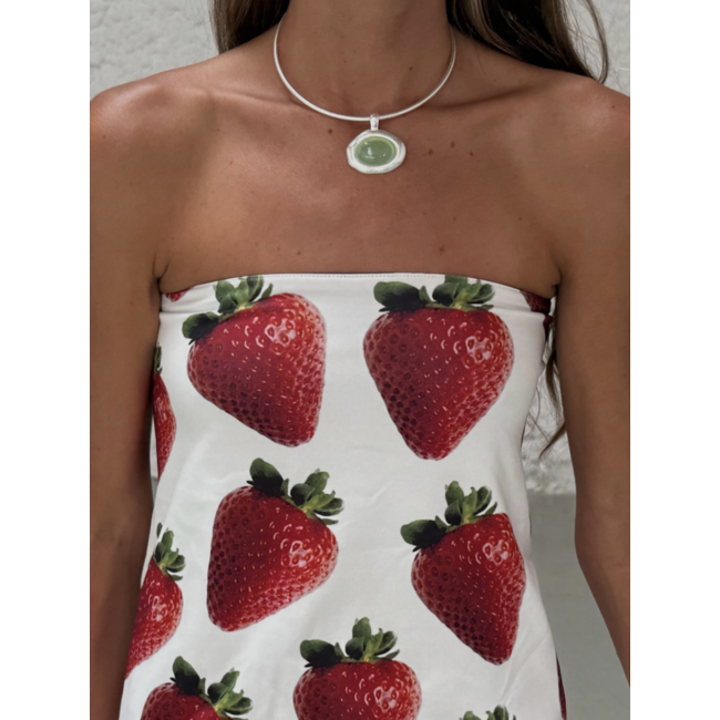 Susmie's Alba Necklace Silver Green