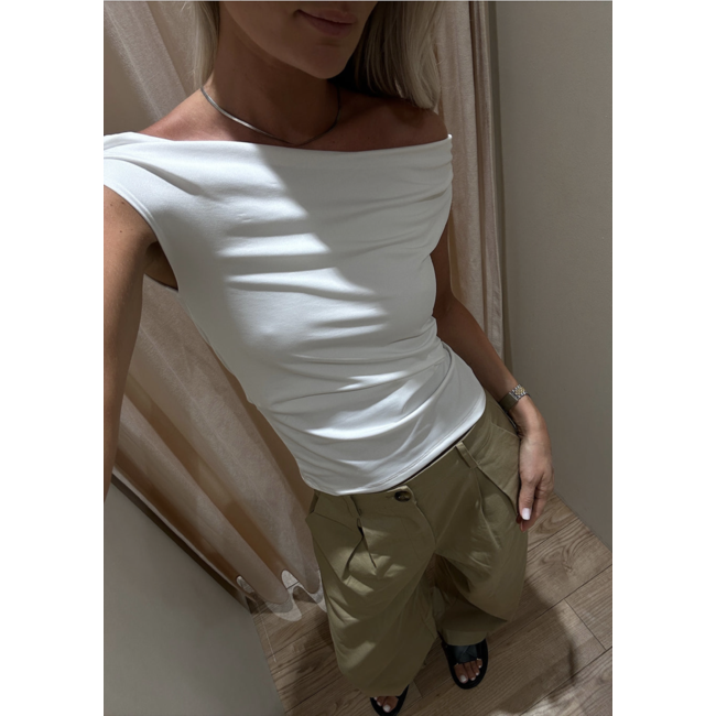 Modström HimaMD Off-shoulder Top Soft White