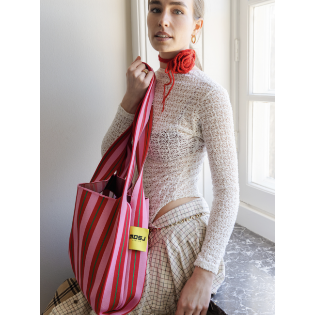 MOSJ Atelier The Poppy Boxer Crossbody Bag Pink