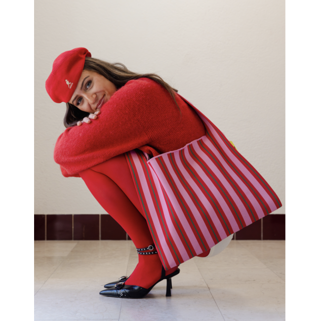 MOSJ Atelier The Poppy Boxer Crossbody Bag Pink