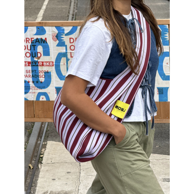 MOSJ Atelier  The Burgundy Boxer Crossbody Bag