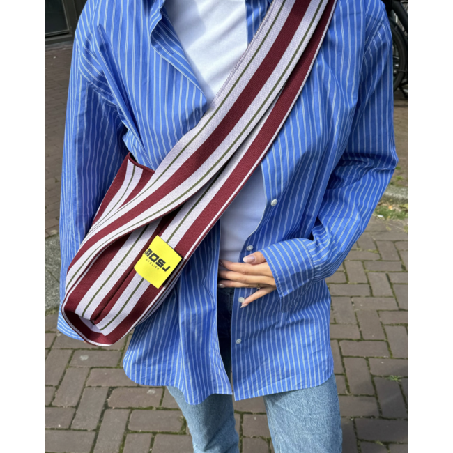 MOSJ Atelier  The Burgundy Boxer Crossbody Bag