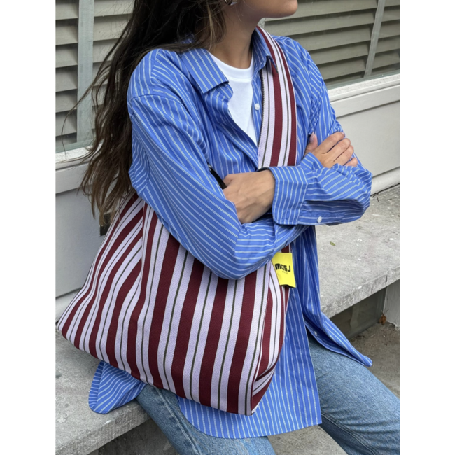 MOSJ Atelier  The Burgundy Boxer Crossbody Bag