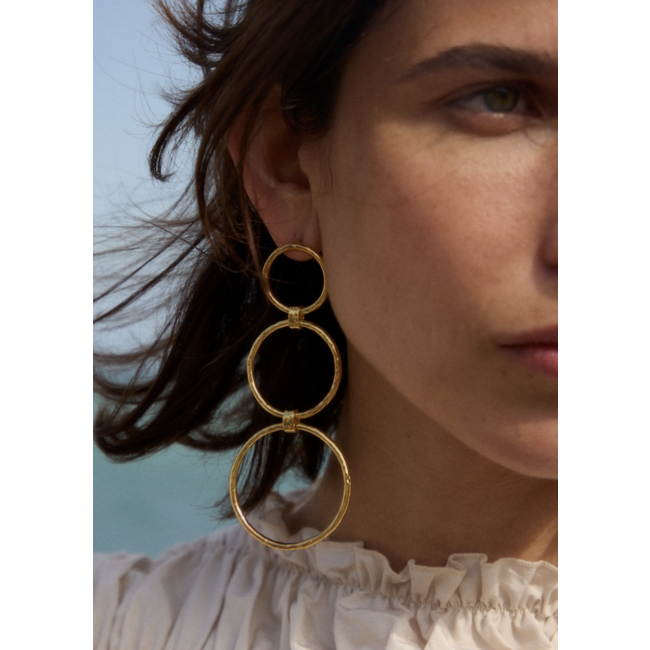 MONCOLLIER Mars Earrings Gold