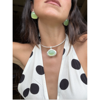 Susmie's Alba Necklace Silver Green