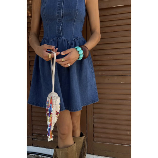 Never Fully Dressed Monika Mini Dress Denim