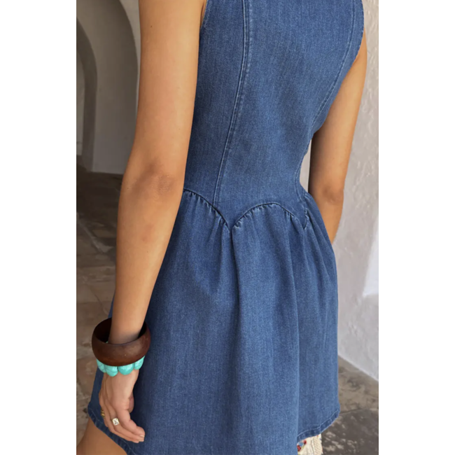Never Fully Dressed Monika Mini Dress Denim