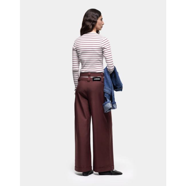 Laagam Smith Tailored Pants Brown