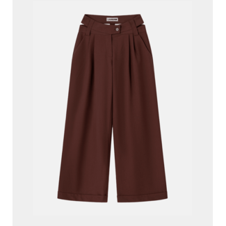 Laagam Smith Tailored Pants Brown