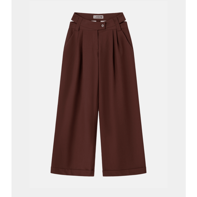 Laagam Smith Tailored Pants Brown