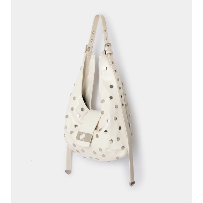 Laagam Vixen Studs Bag Ecru