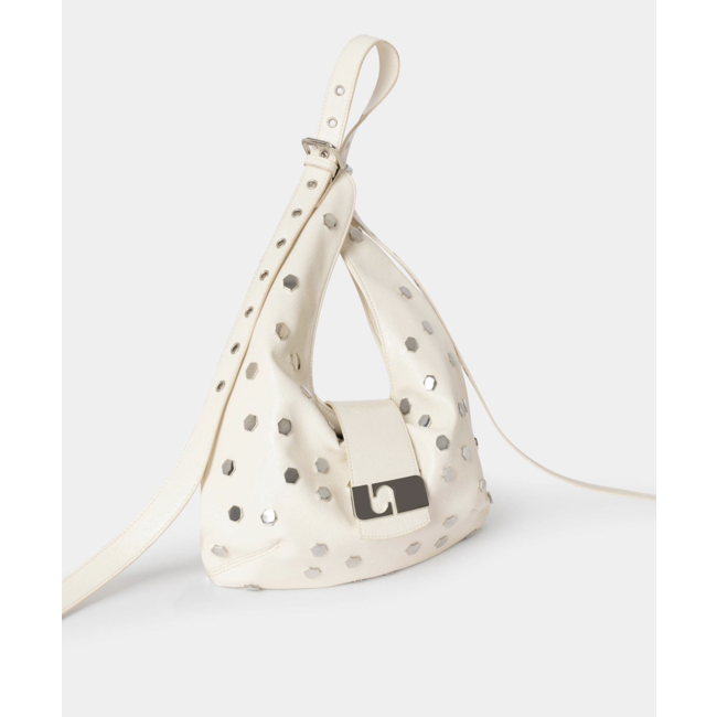 Laagam Vixen Studs Bag Ecru
