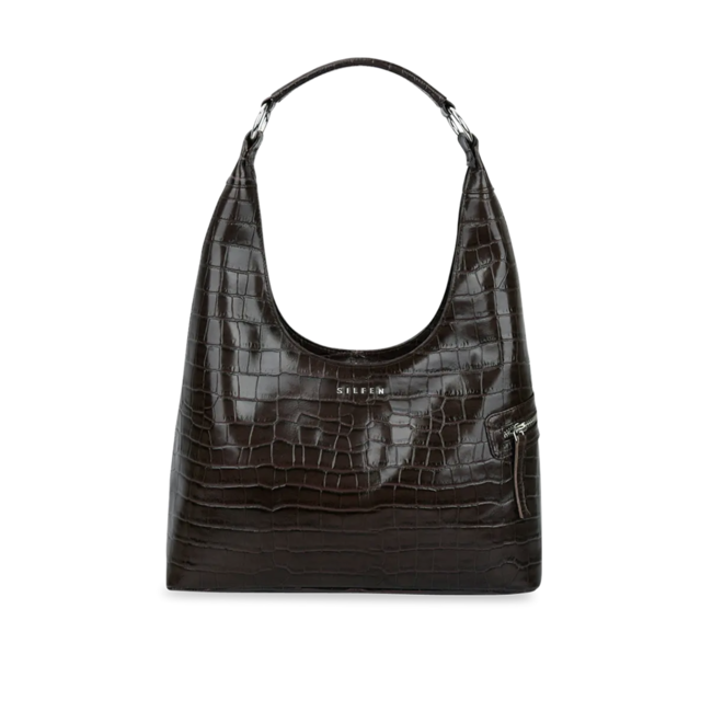 SILFEN Studio Lola Shoulder Bag Croco Brown