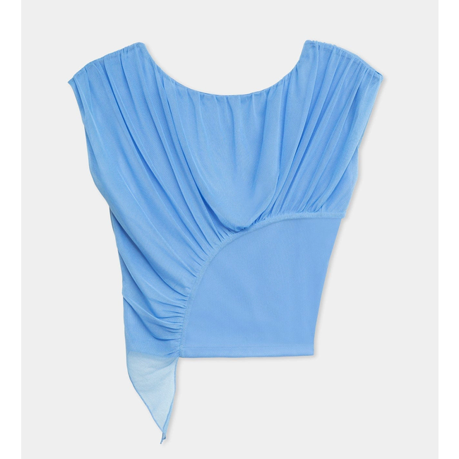 Laagam Gemini Draped Top Blue