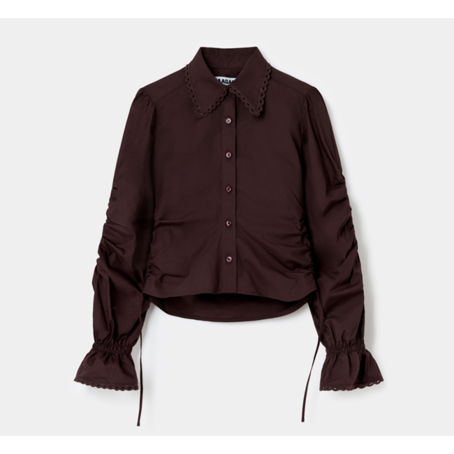 Laagam Sultana Rushed Shirt Brown