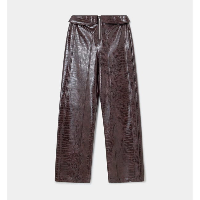 Laagam Horus Textured Pants Burgundy