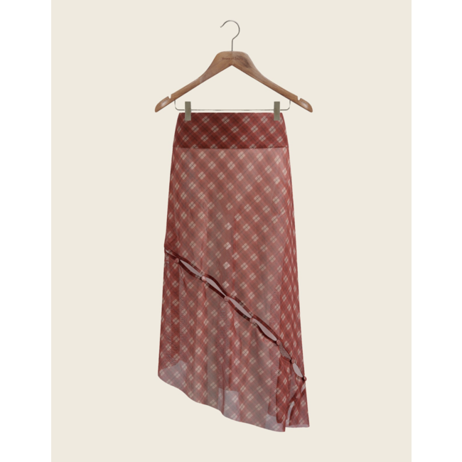 House of Sunny Retro Check Mesh Skirt