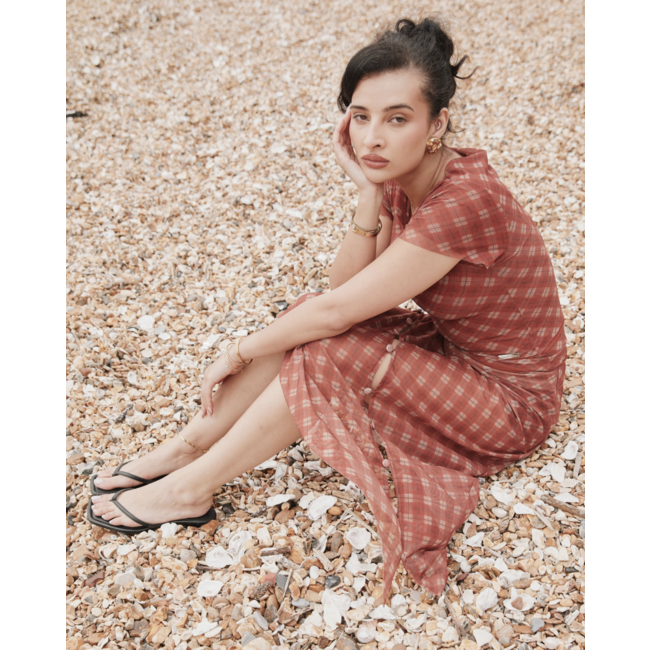 House of Sunny Retro Check Mesh Skirt