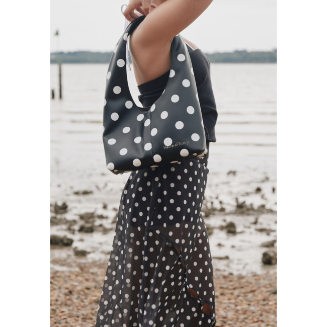 House of Sunny Polka Dot Mesh Printed Skirt