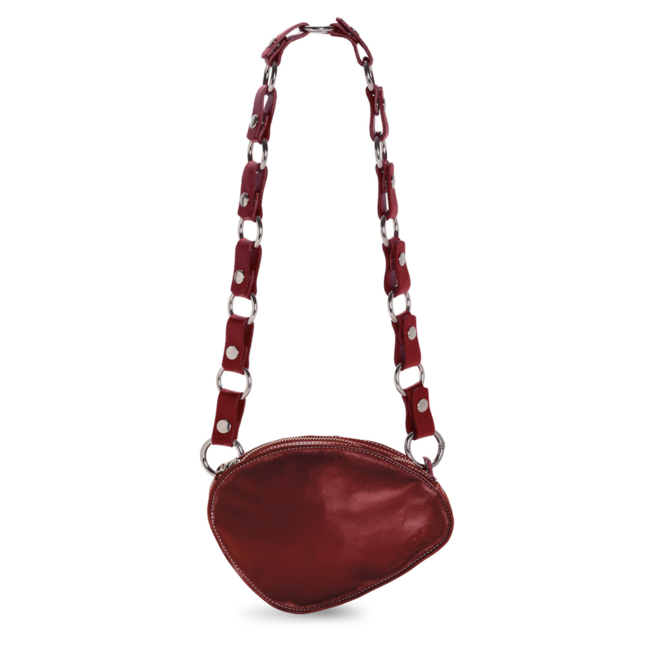 MAS1 Trotter Bag Burgundy + Leather Chain + Circles Chain
