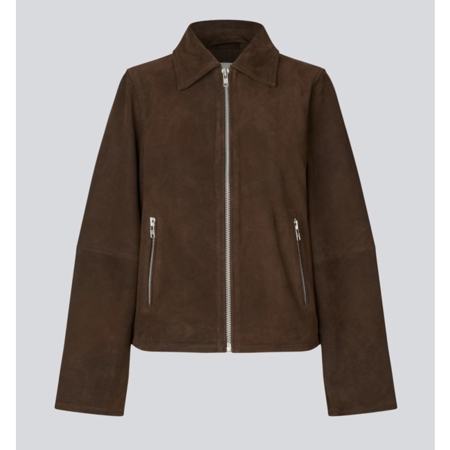Modström NimaMD Suede Jacket Seal Brown