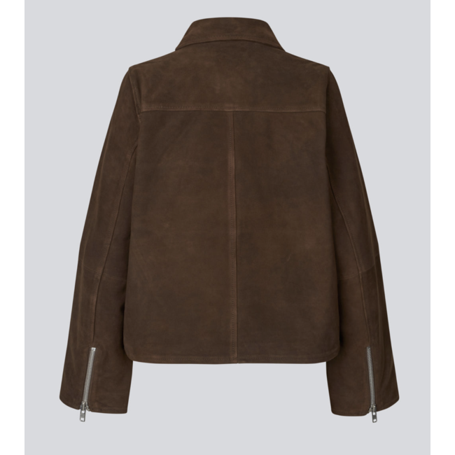 Modström NimaMD Suede Jacket Seal Brown