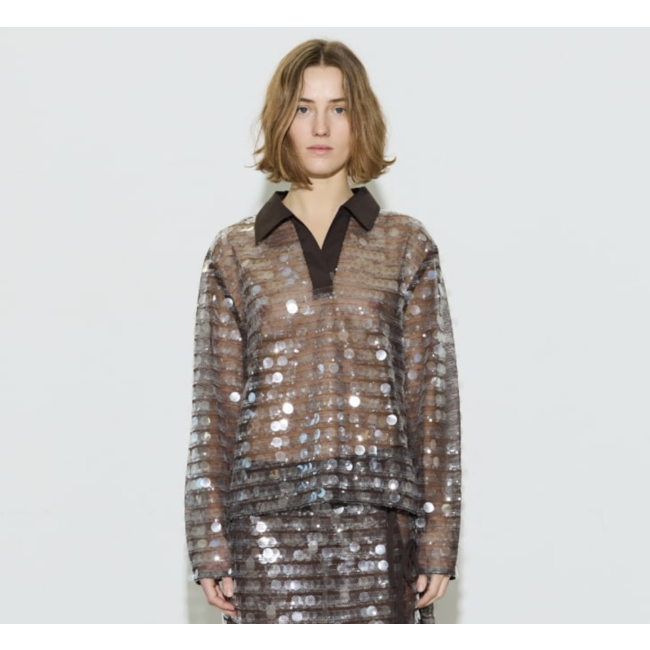 Hosbjerg Veneda Shirt Grey / Brown