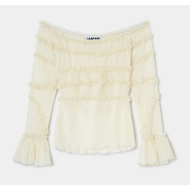 Laagam Petra Textured Blouse Ecru