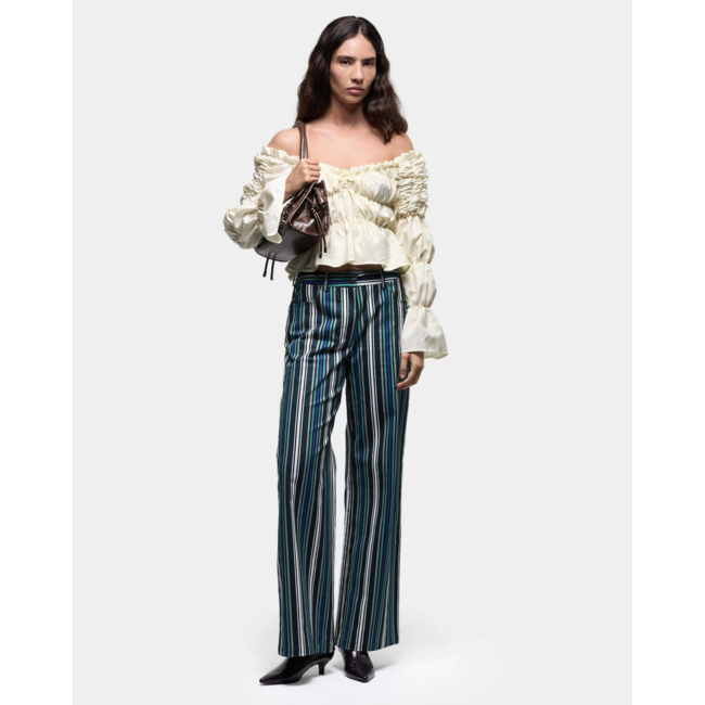 Laagam Sadie Ruched Blouse Ecru