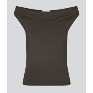 Modström HimaMD Off-shoulder Top Seal Brown