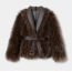 Laagam Zoya Shearling Reversible Coat Brown