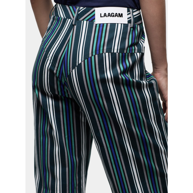 Laagam Leroy Striped Twill Pants Green