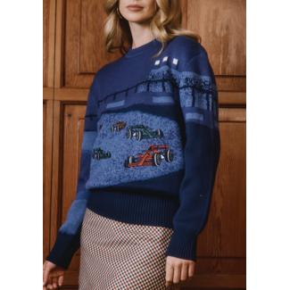 House of Sunny Race Day Knit Navy