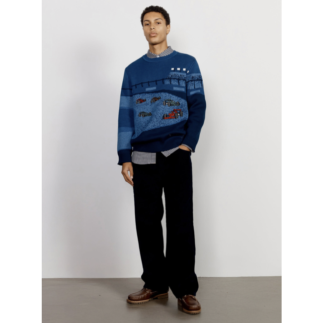 House of Sunny Race Day Knit Navy