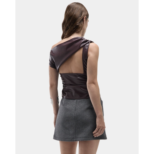Laagam Ivone Asymmetric Top Plum