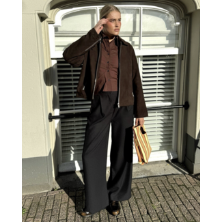 Modström NimaMD Suede Jacket Seal Brown