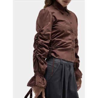 Laagam Sultana Rushed Shirt Brown