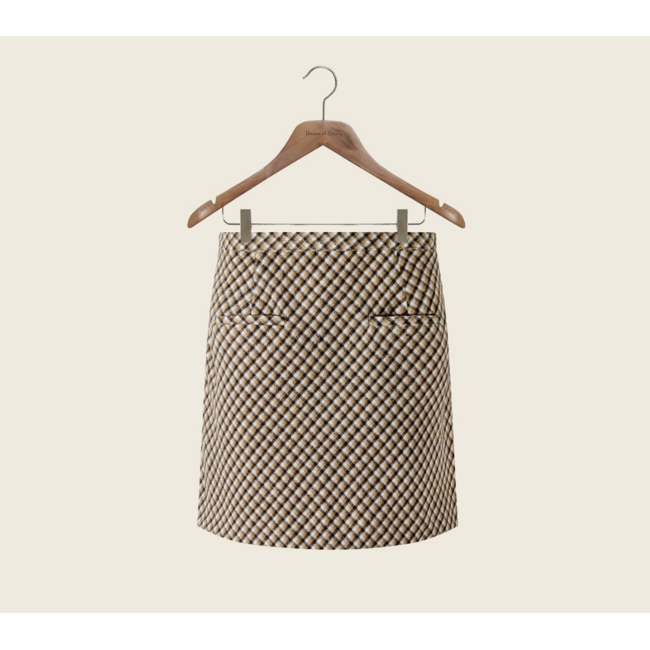 House of Sunny Retro Blanket Skirt Blonde Multi